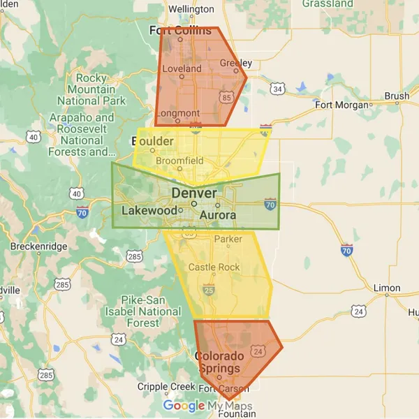 Denver window well covers service area map